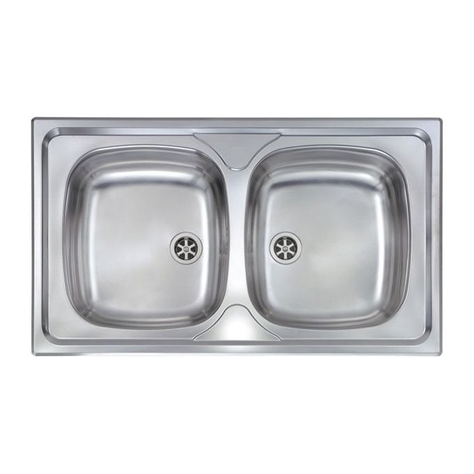 foto del prodotto cm 011554xcssx serie mondial 3 lavello acciaio inox prelucidato da incasso 2 vasche 86x50cm