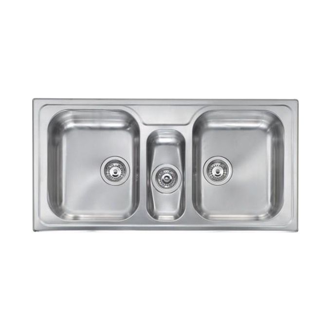 foto del prodotto cm 011646xcssp serie matico 3 lavello acciaio inox satinato da incasso 3 vasche 100x50cm