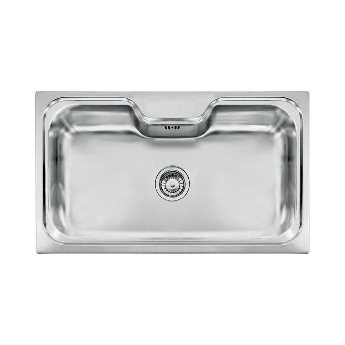 foto del prodotto cm 011743xcssp serie eureka unico 3'' lavello acciaio inox satinato da incasso 1 vasca monostampo 86x51cm