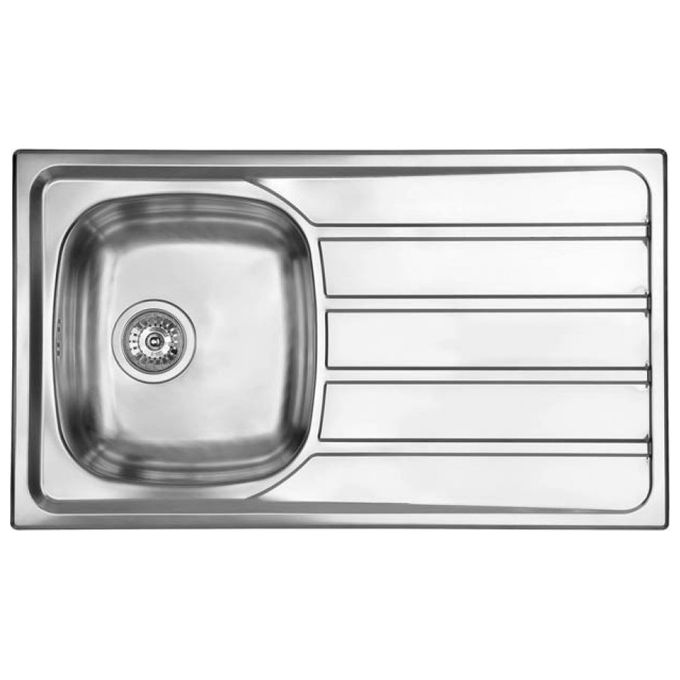 foto del prodotto cm 015443scssx serie universal 3 lavello acciaio inox spazzolato da incasso gocciolatoio a destra 1 vasca 86x50cm