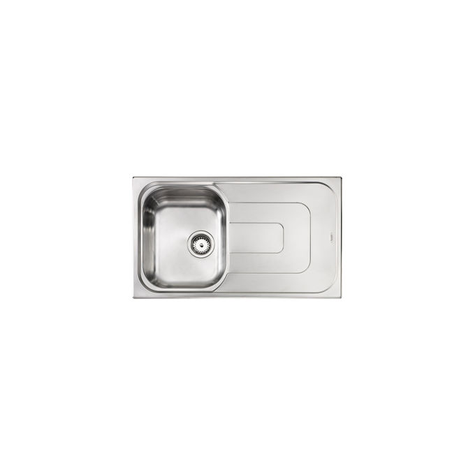 foto del prodotto cm lavello pizzica 86x50 1 vasca destra gocciolatoio acciaio inox