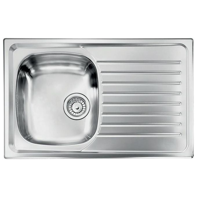 foto del prodotto cm lavello siros 79x50 1 vasca sinistra gocciolatoio acciaio inox finitura satinato