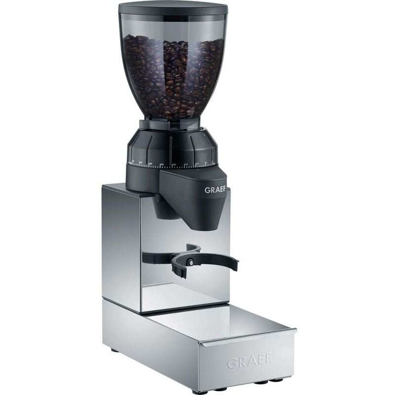 foto del prodotto cm850eu cm850eu macinino acciaio inox, nero macina conica acciaio graef