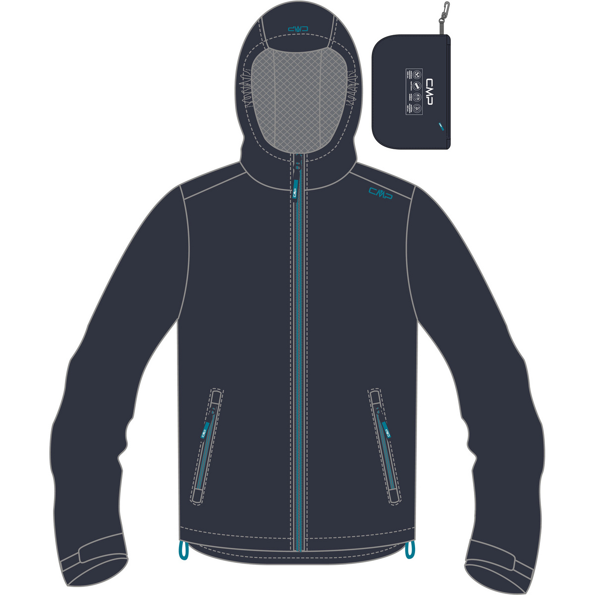 foto del prodotto cmp bambino giacca con cappuccio boys rain