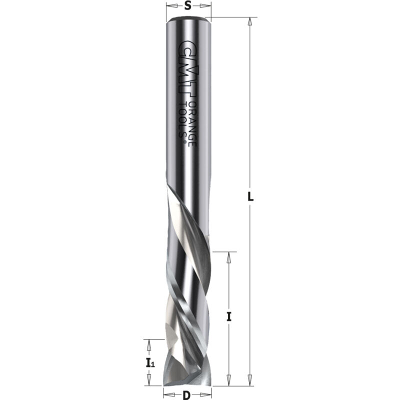 foto del prodotto cmt 190.513.11 fresa elicoidale z2 2 hwm d 9.52x4.8 22x76 dx