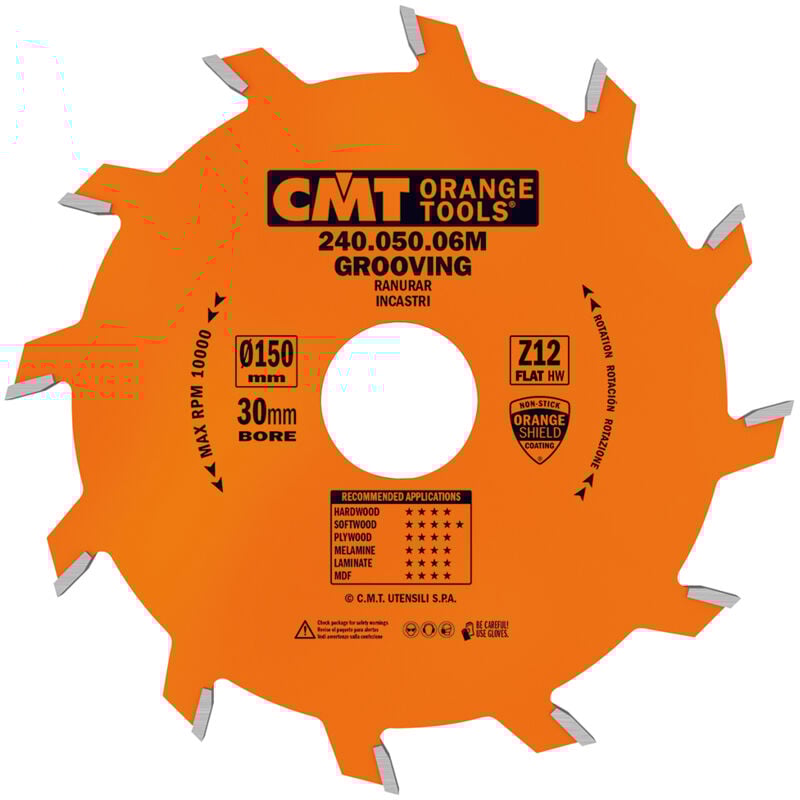foto del prodotto cmt 240.020.06m lama circolare per incastri hw 150x2 1.4x30 z12 piano