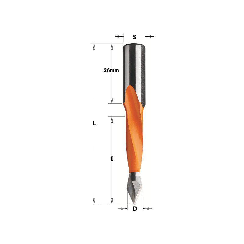 foto del prodotto cmt 314.055.12 punta foratrice f pass. hw s 10x26 d 5.55x35x70 sx