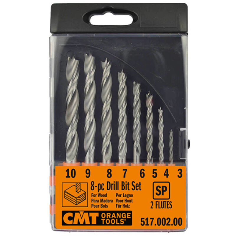 foto del prodotto cmt - 517.002.01 set di punte elicoidali in acciaio super rapido hss, nero grigio