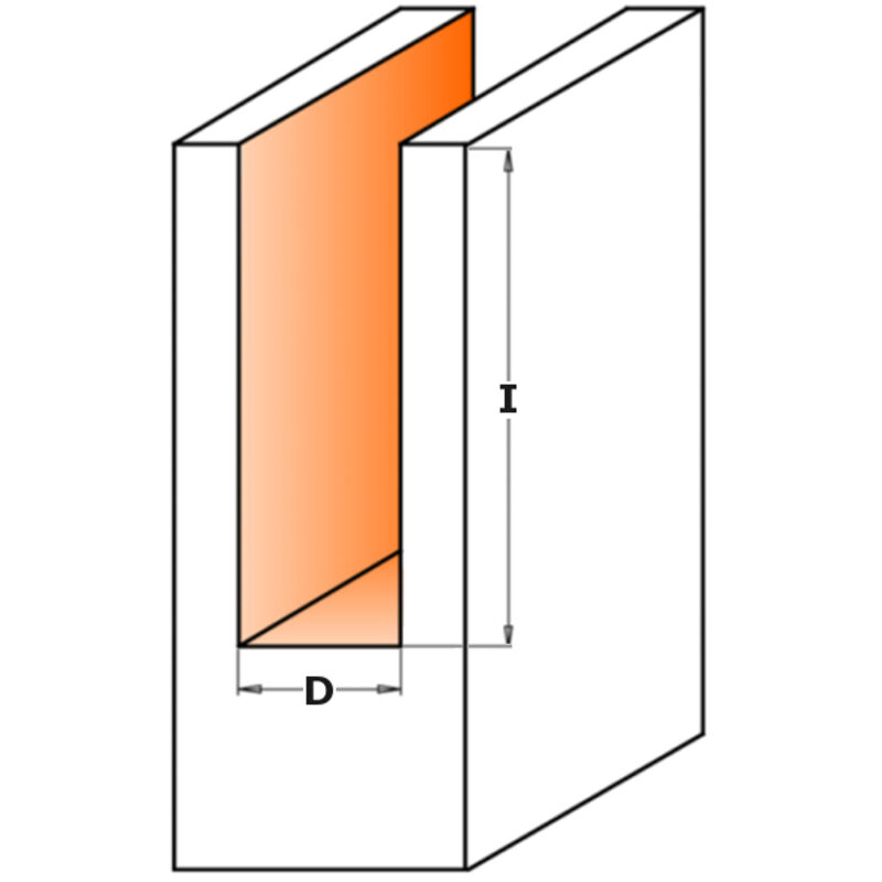 foto del prodotto cmt - 712.080.11 fresa a taglienti diritti per canali in hwm, serie lunga, grigio arancio