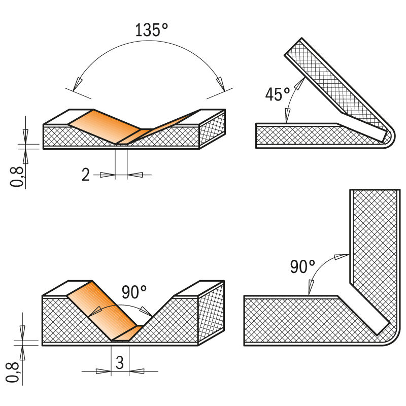 foto del prodotto cmt 715.001.11 fresa x intagli a 90 gr x alucobond hw s 6 d 18x7.4x60 dx