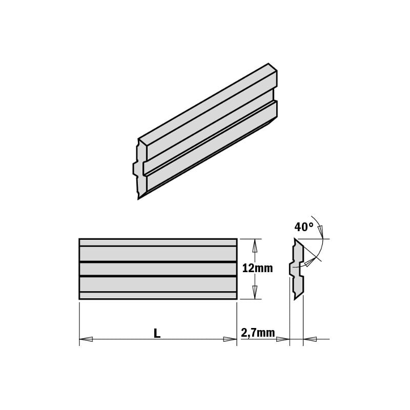 foto del prodotto cmt 795.130.12 set 2 coltelli centrostar fix, quickfix 130x12x2.7mm hps