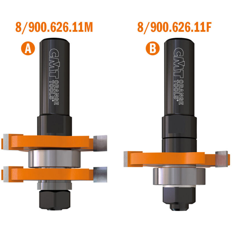 foto del prodotto cmt 800.626.11 set 2 frese incastri tenone hw z3 s 12.7 d 47.6x6.35 19 dx