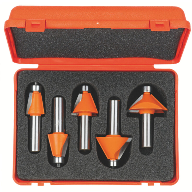 foto del prodotto cmt 836.501.11 set 5 frese per smussare hw s 12.7 gr.11 15 22.5 30 45 dx