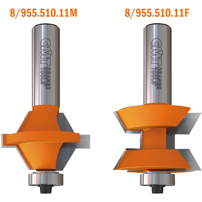 foto del prodotto cmt 855.510.11 set 2 frese x giunzione a v hw s 12.7 d 40x25.4x74.5 dx