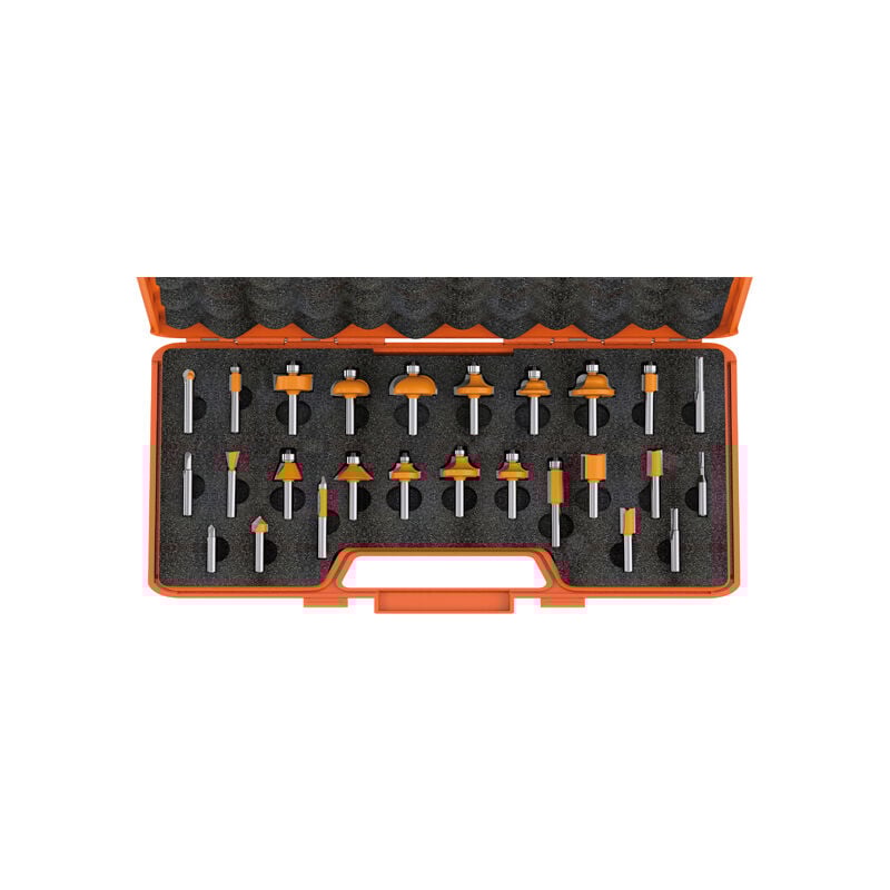 foto del prodotto cmt 900.003.00 set 26 frese diritte profilate hw s 8 dx