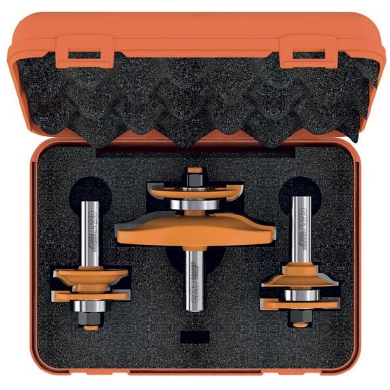 foto del prodotto cmt - 900.517.11 set di 3 frese per antine, attacco s 12mm