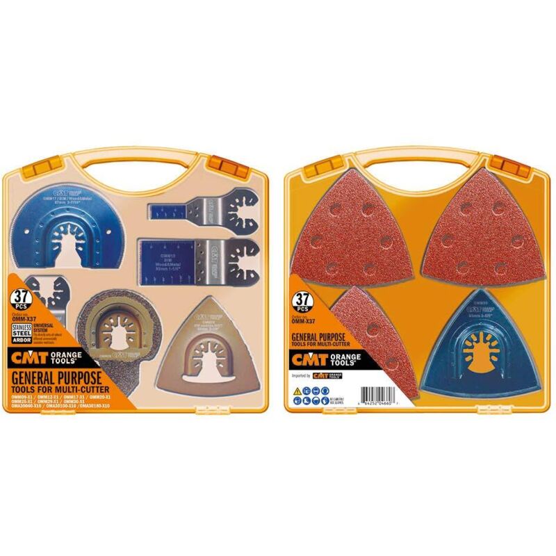 foto del prodotto cmt omm x37 set 37 pz lame e accessori per utensili multifunzione