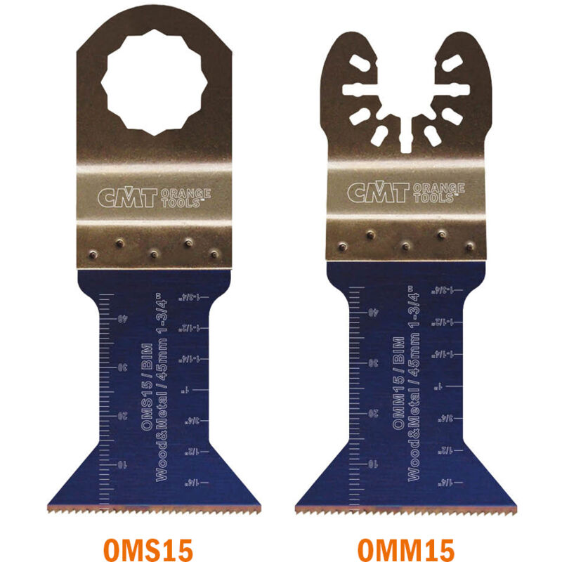 foto del prodotto cmt omm15 x1 lama per taglio legno metallo bim 45x48mm 18tpi u