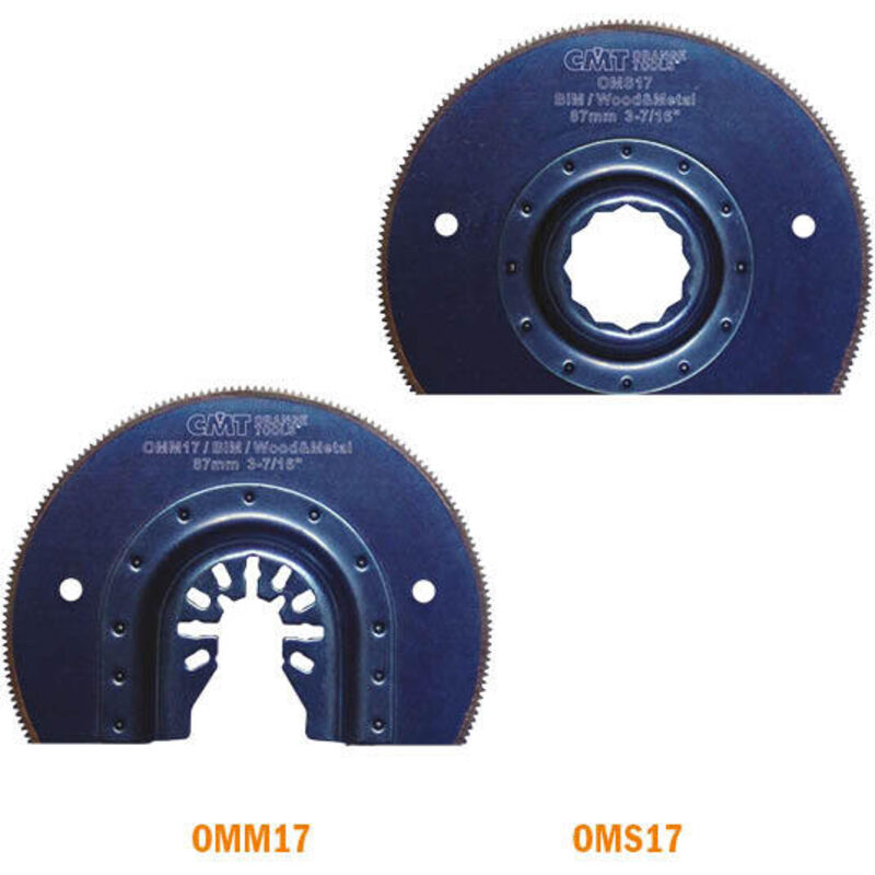 foto del prodotto cmt oms17 x1 lama a segmenti taglio legno metallo bim d 87mm 20tpi o