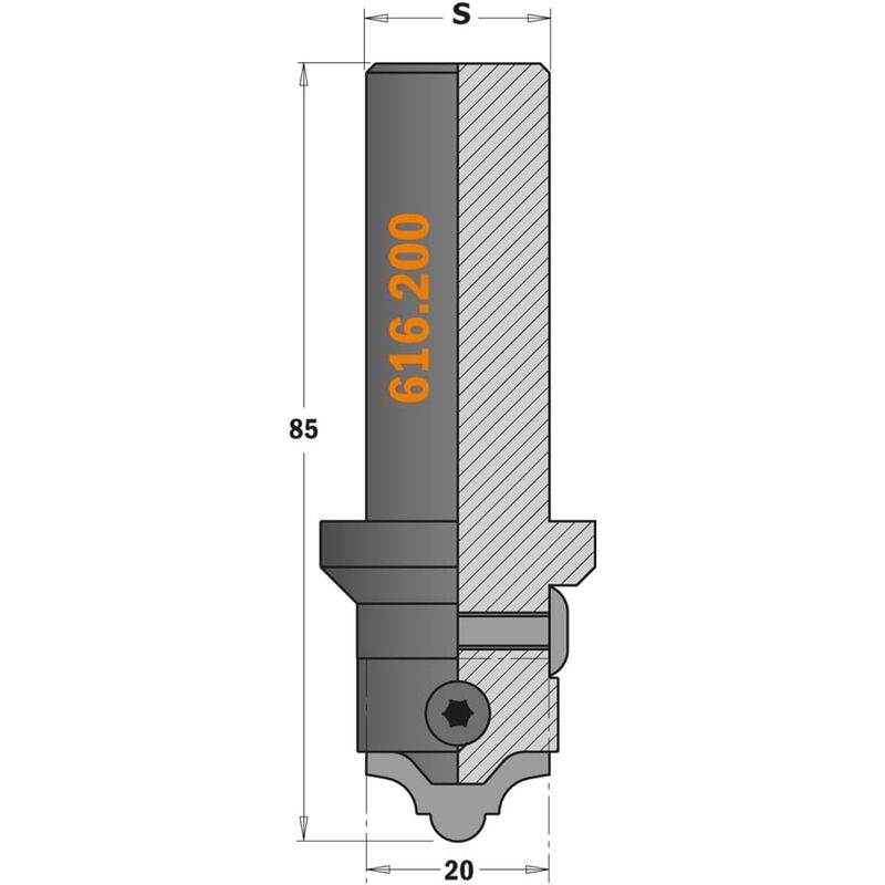 foto del prodotto cmt orange tools 616,003 lama profilata in mdf, fragola 616,200 