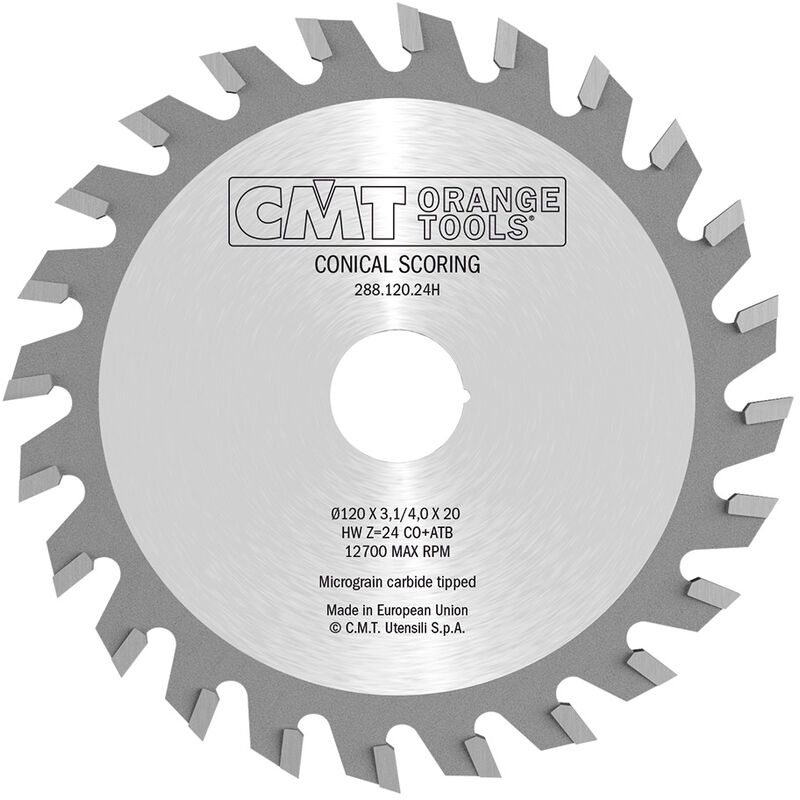 foto del prodotto cmt s288.080.12h lama incisore conico hw 80x3.1 3.6 2.2x20 z12