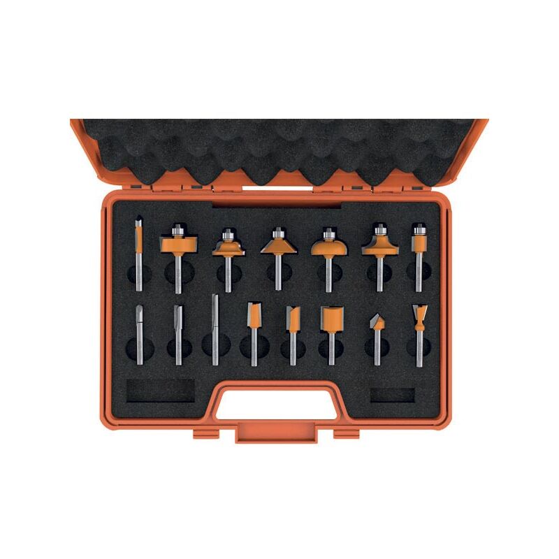 foto del prodotto cmt set 900.001.00 15 frese a profilo ad alte prestazioni per frese con gambo da 8 mm