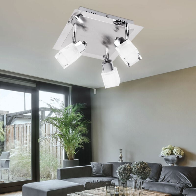 foto del prodotto cob 15 watt led soffitto parete illuminazione camera da letto argento vetro luce761050 3