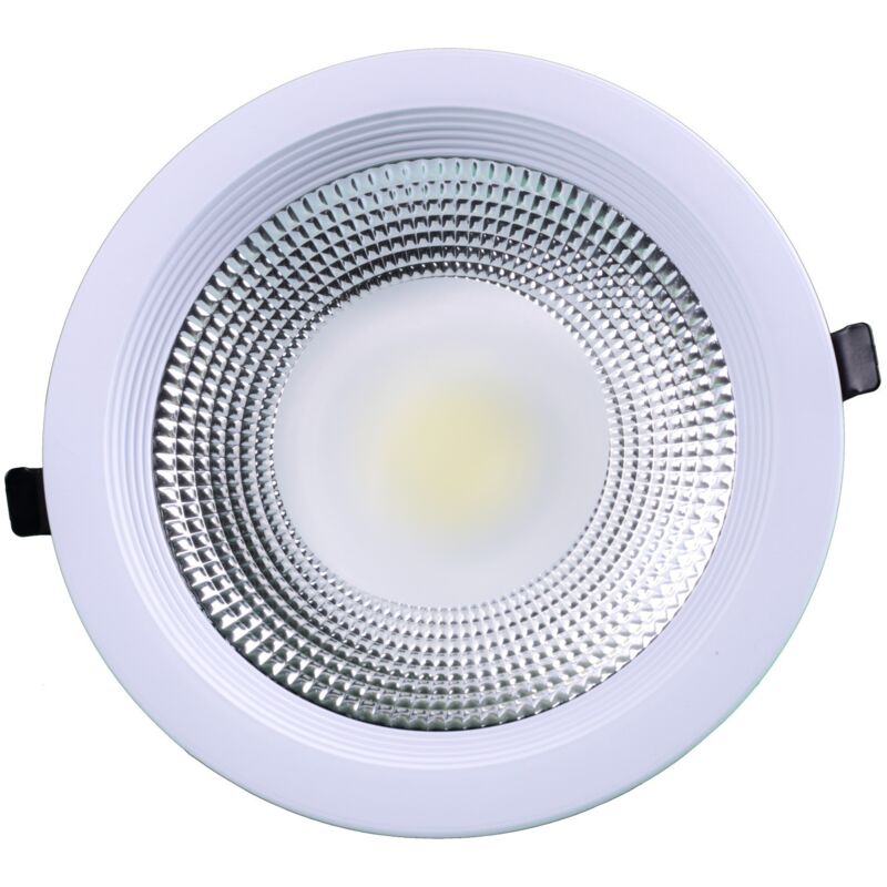 foto del prodotto cob led downlight 30w 4200k round bhite white downlight led cob jandei