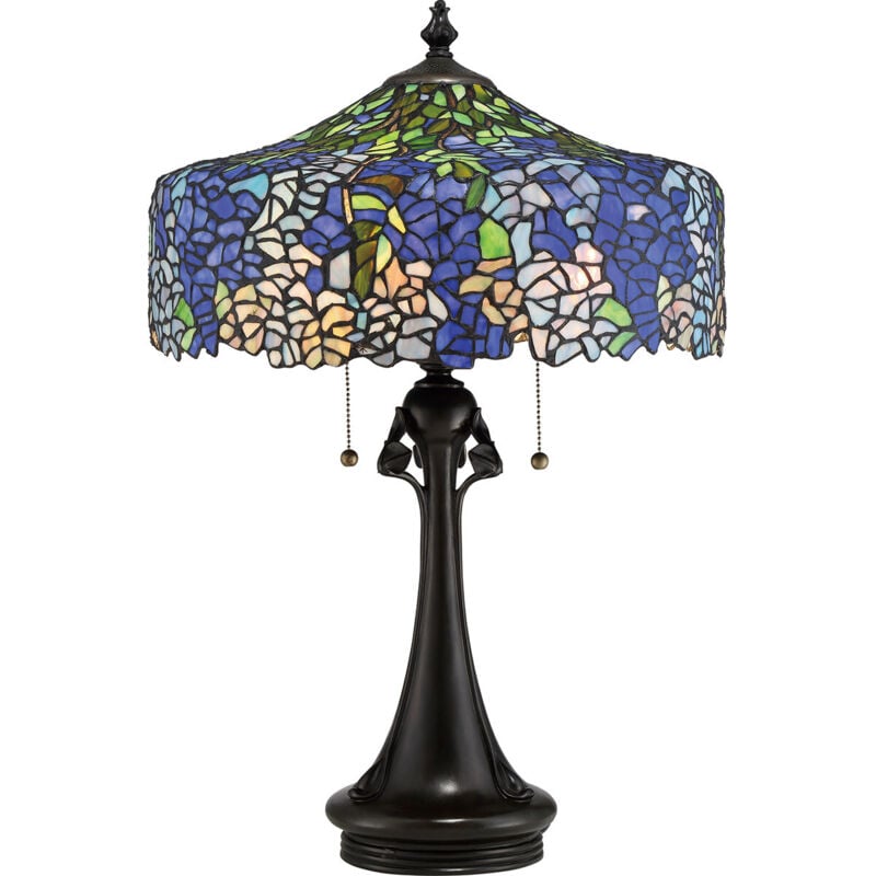 foto del prodotto cobalt lampada da tavolo tiffany a 1 luce finitura bronzo, e27 elstead