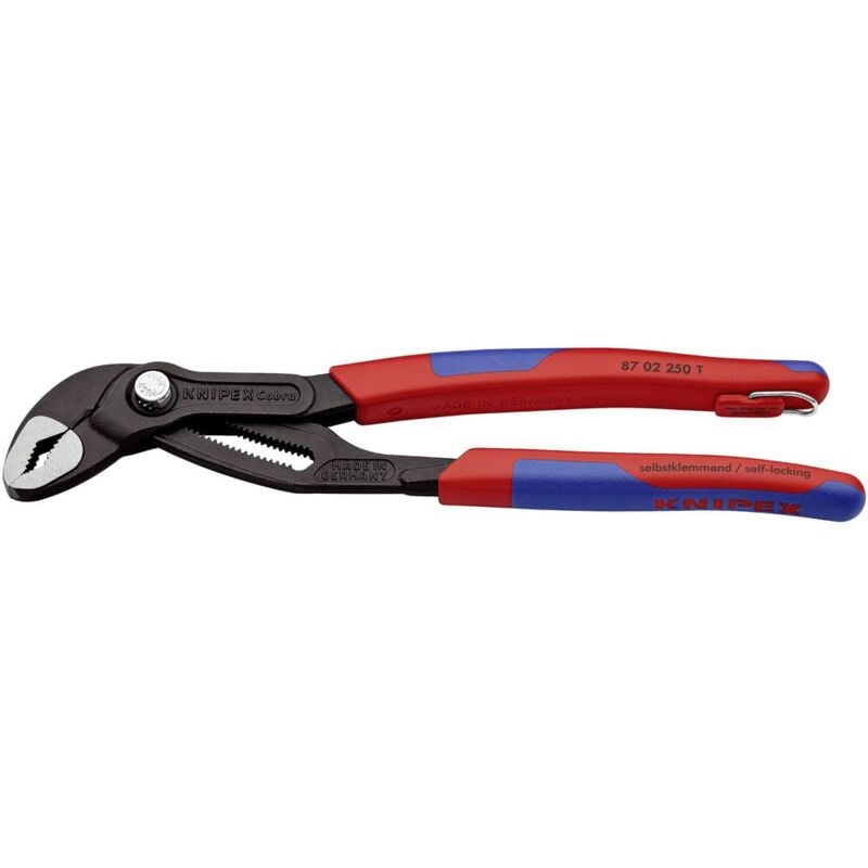 foto del prodotto cobra 87 02 250 t pinza regolabile per tubi e dadi dimensione chiave metrica 46 mm 250 mm knipex