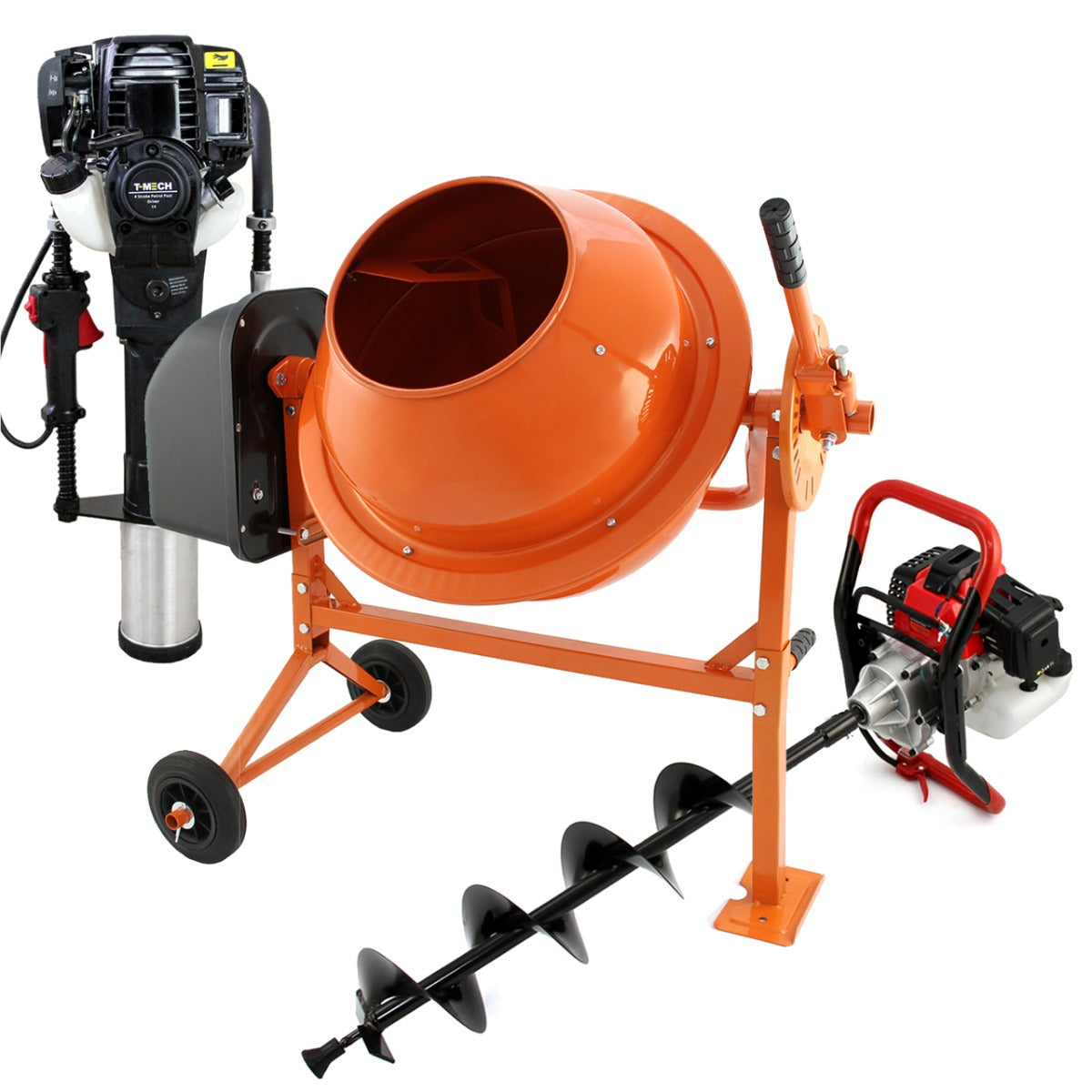 foto del prodotto coclea da terra 3hp con 3 trapani di diverso diametro amp kit di sicurezza