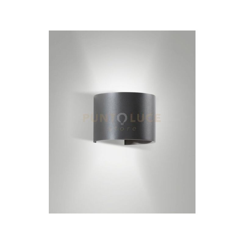 foto del prodotto cody applique d esterno doppia emissione a led 12w 3000k 1448lm grigio scuro ip65
