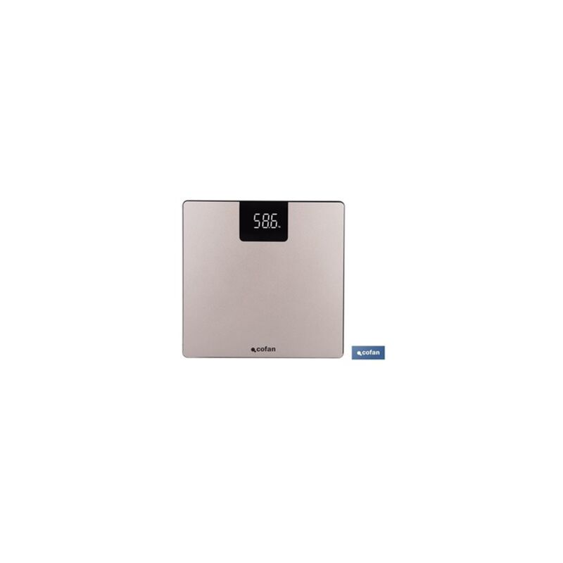 foto del prodotto cofan bilancia da bagno digitale con display led in vetro temperato e acciaio inox peso massimo 180 kg 