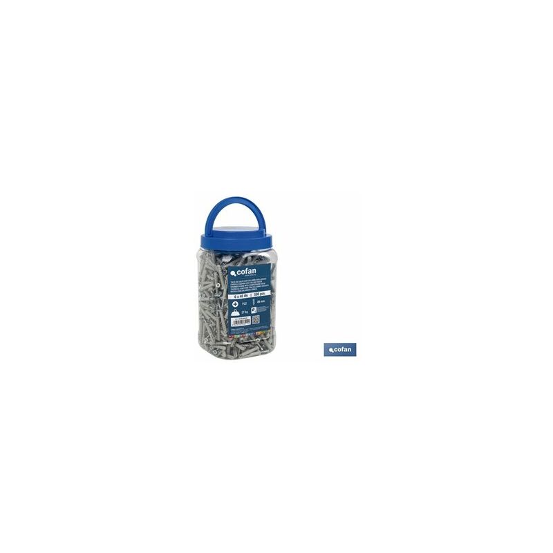 foto del prodotto cofan blocco di battuta con collare svasato 6 x 40 mm flacone da 500 unit 