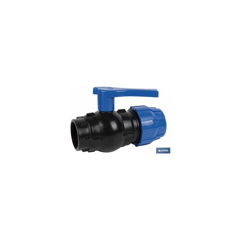 foto del prodotto cofan collegamento valvola a sfera filettatura femmina pp pn16 25 x 3 4