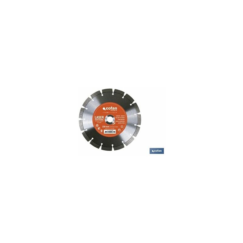foto del prodotto cofan disco diamantato modello scalpellino 230mm.