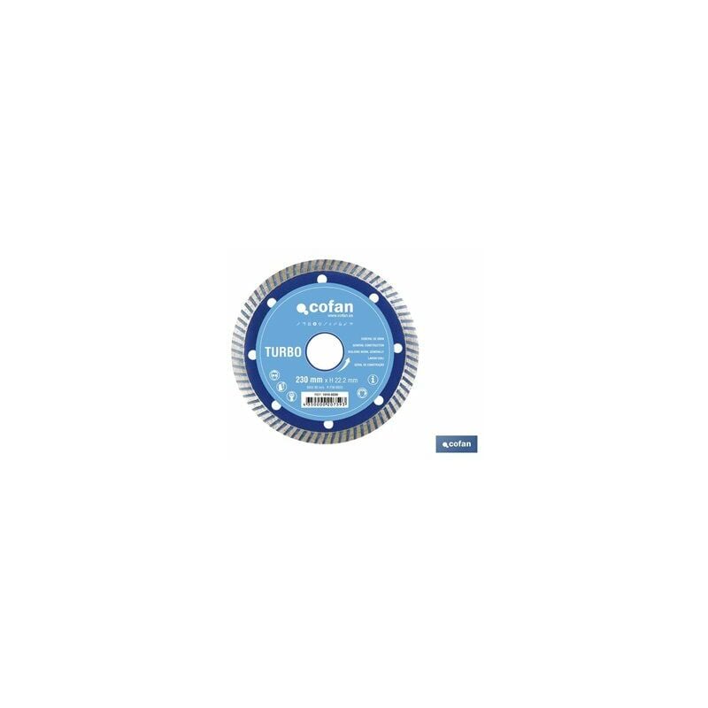 foto del prodotto cofan disco turbo diamantato base 230 mm.
