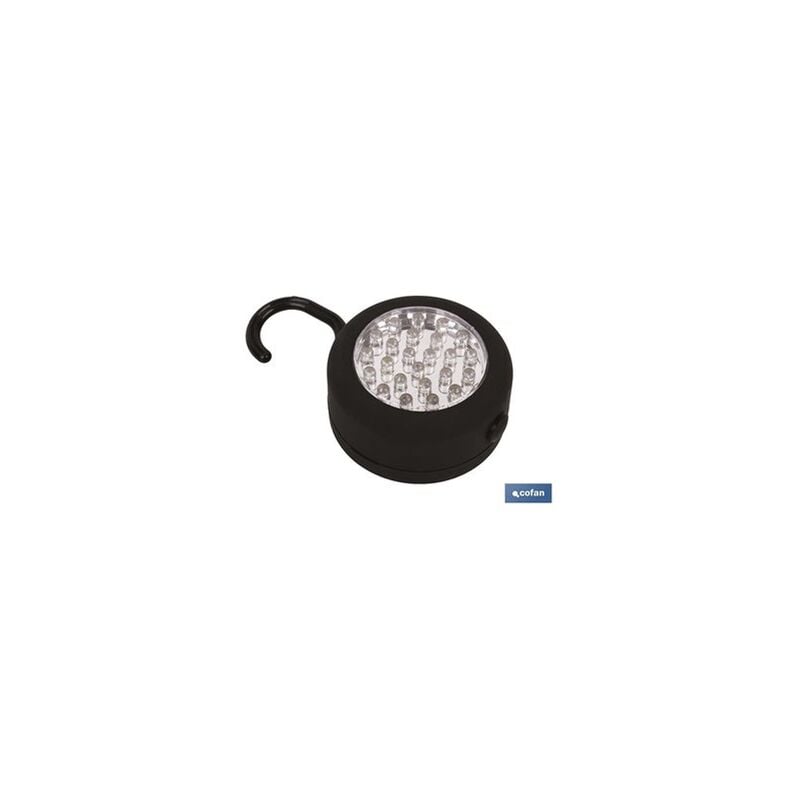 foto del prodotto cofan lampada rotonda con magnete gancio a 24 led
