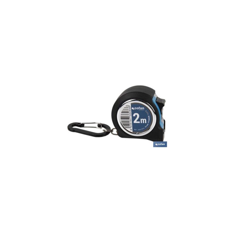 foto del prodotto cofan metro a nastro con strato anticorrosione 2m x 16mm con calibrazione sui bordi in abs e metallo