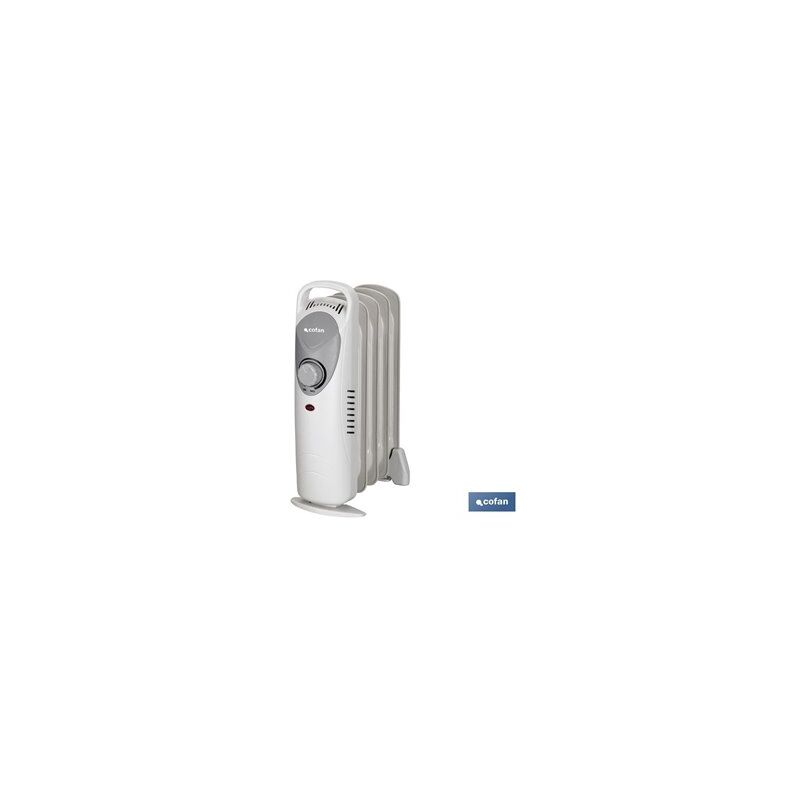 foto del prodotto cofan mini radiatore ad olio bianco regolabile da 450 w con termostato regolabile e sicurezza antincendio