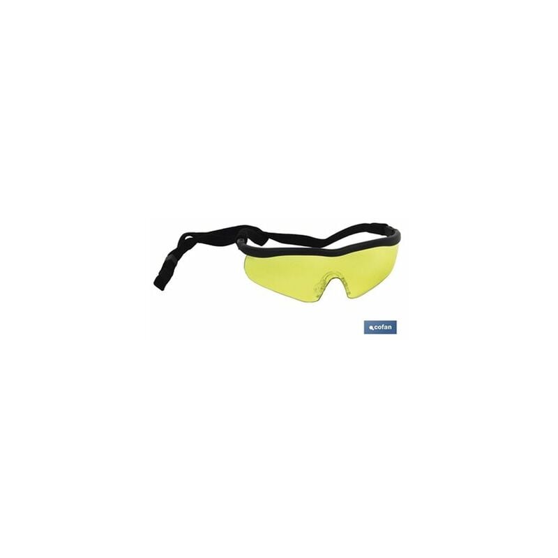 foto del prodotto cofan occhiali di sicurezza sportivi con protezione uv color ambra