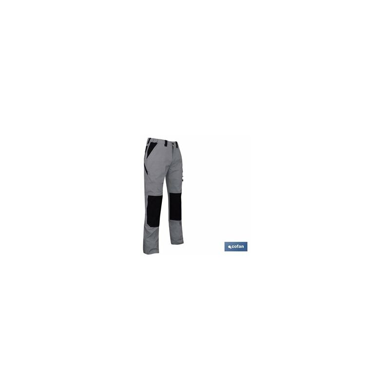 foto del prodotto cofan pantaloni da lavoro in elastan pluto grigio nero t 46