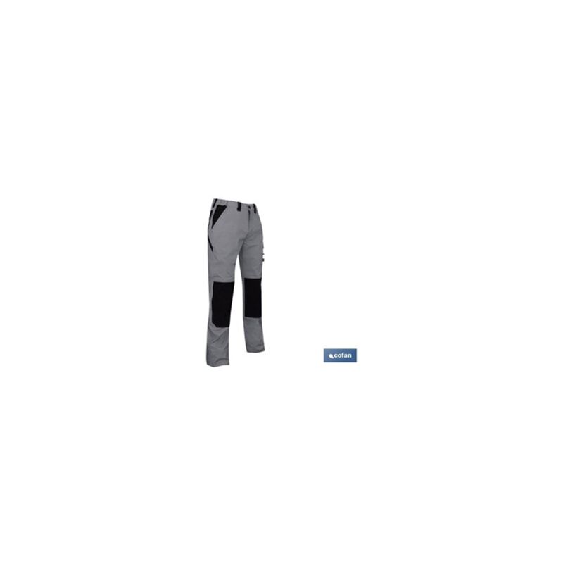 foto del prodotto cofan pantaloni da lavoro in elastan pluto grigio nero t 64