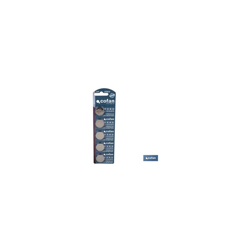 foto del prodotto cofan pile a bottone modello cr2032 al litio 3v blister da 5 unit 
