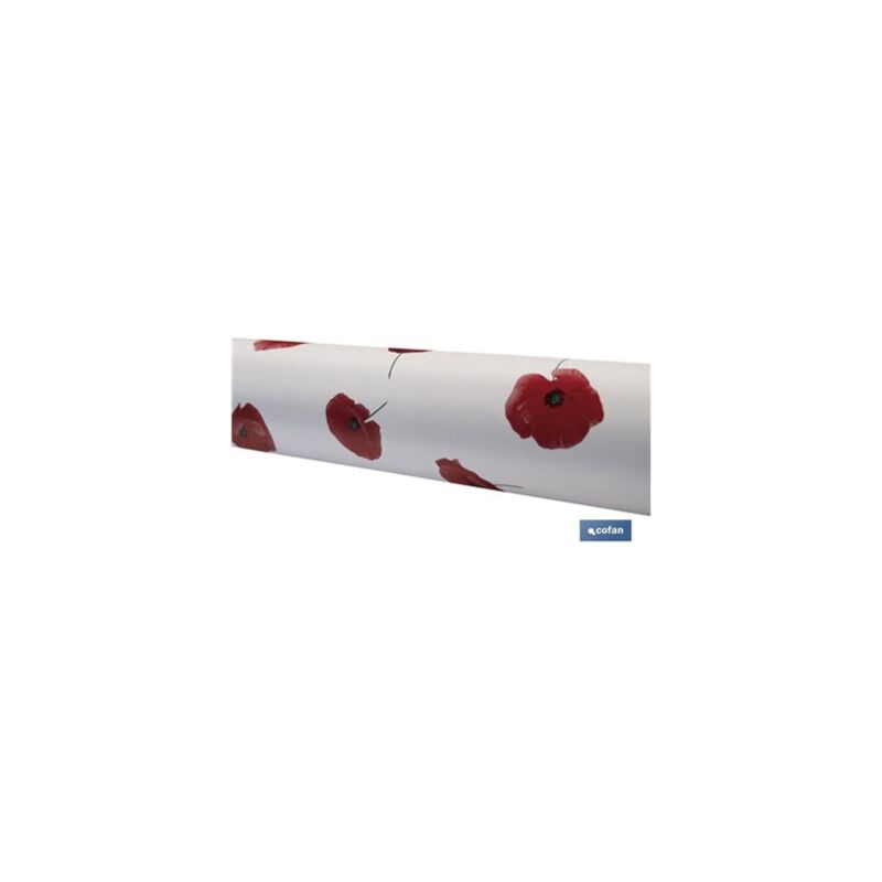 foto del prodotto cofan rotolo di gomma con design moderno a papavero 140 cm x 20 m realizzato in pvc e polipropilene