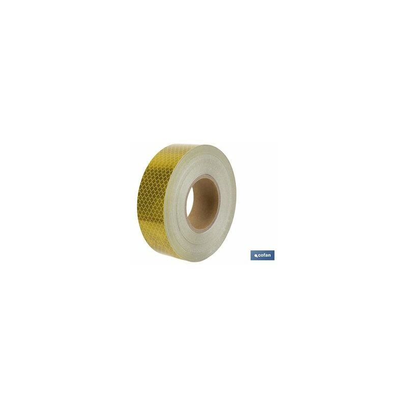 foto del prodotto cofan rotolo retroriflettente continuo 50 m giallo