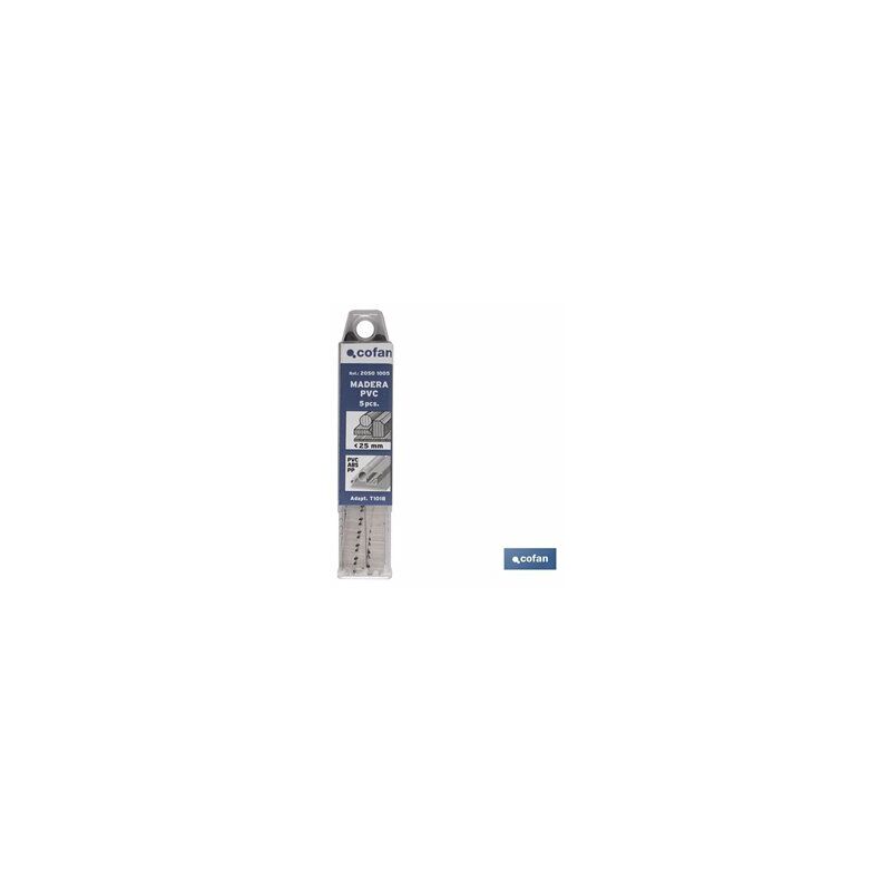 foto del prodotto cofan seghetto alternativo 5pz t101b hcs 75x2,7 legno plasti
