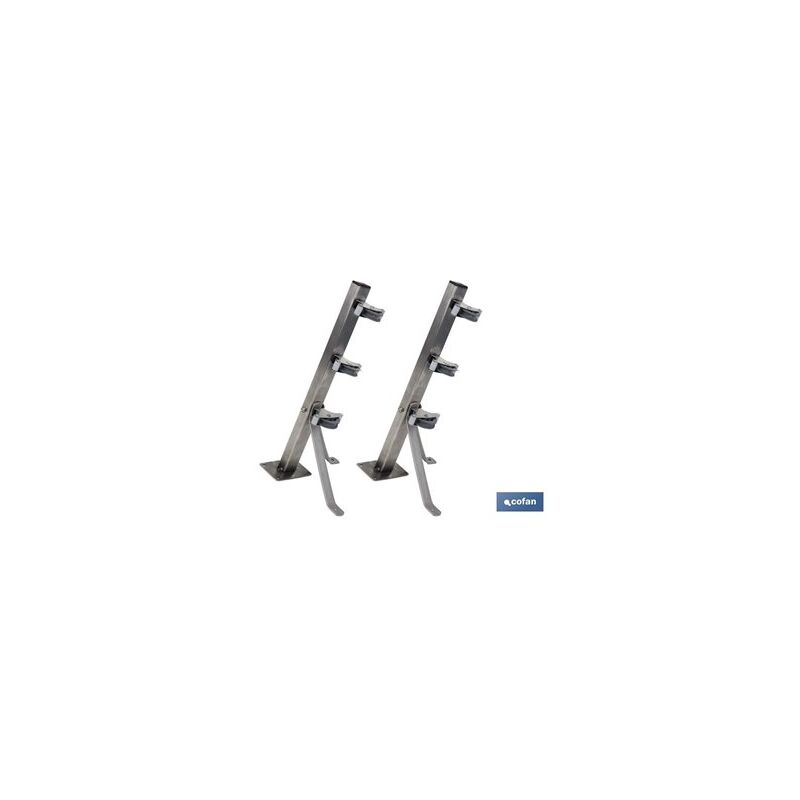 foto del prodotto cofan stendibiancheria da parete fisso in due pezzi acciaio inox 304 3 carrucole 36,5 x 9,5 cm
