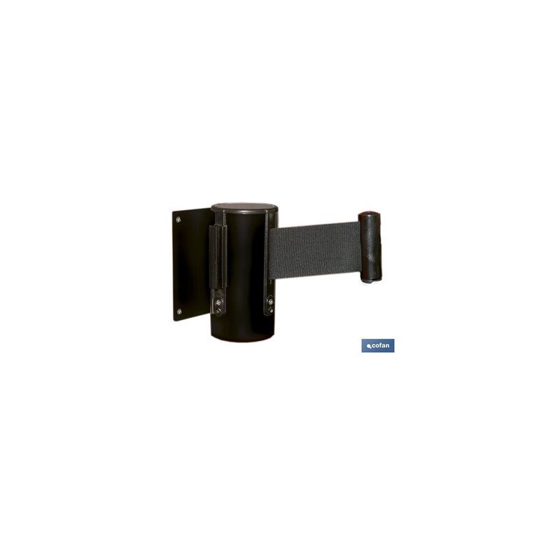 foto del prodotto cofan supporto a muro nastro estensibile nero 2100 mm e ancoraggi