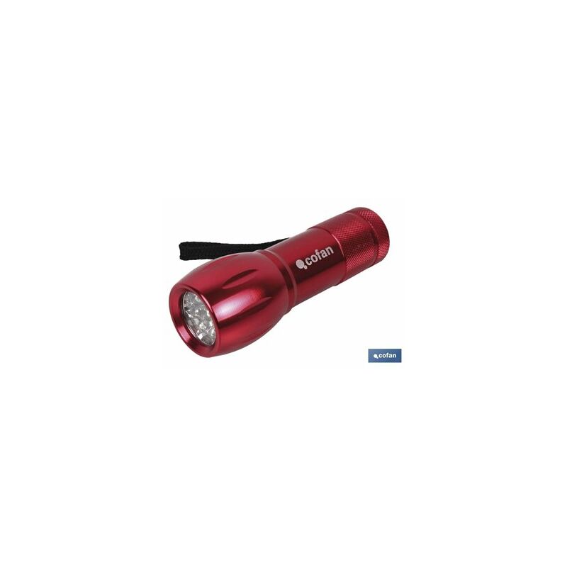 foto del prodotto cofan torcia color alluminio 9 led 2,7 x10cm